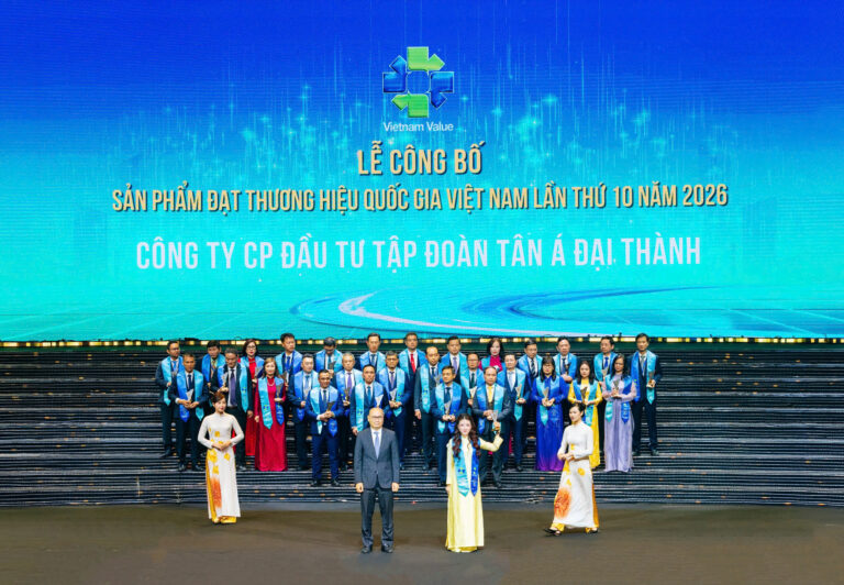Tân Á Đại Thành lần thứ 7 liên tiếp được vinh danh Thương hiệu Quốc gia Việt Nam