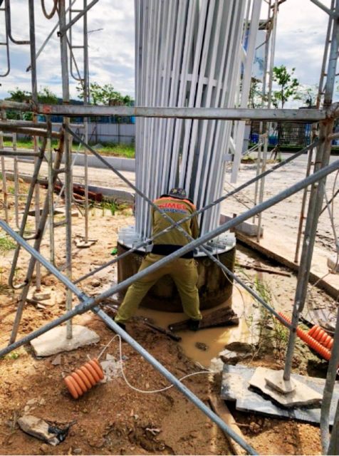 THI CÔNG CỔNG CHÀO KHU ĐÔ THỊ CAO CẤP NAM ĐẠI THÀNH